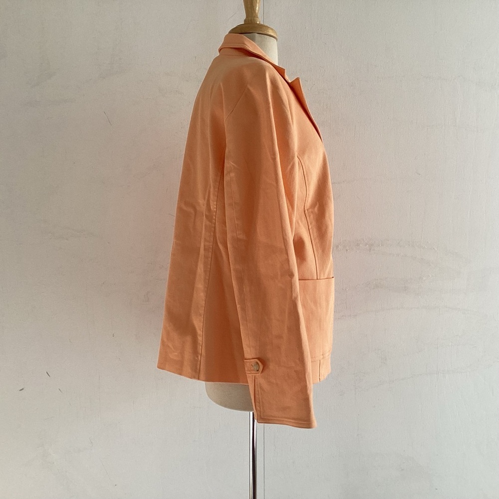 Talbots 2 Button NotchCollar PatchPocket Tangerin… - image 4